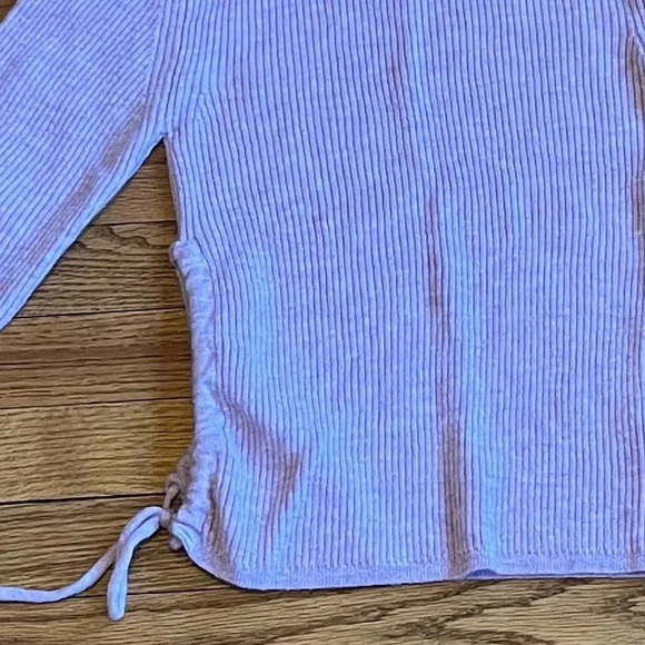 Zara Pink Ribbed Crew Neck Long Sleeve Sweater | Size Large (S/M)* - Picture 2 of 9